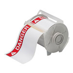 imagen de Brady 121557 Rollo de etiquetas para impresora - Vinilo - Rojo/blanco - B-595