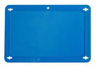 imagen de Brady 41927 Azul Rectángulo Plástico Etiqueta en blanco para válvula - Ancho 4 pulg. - Altura 2 1/2 pulg. - B-418
