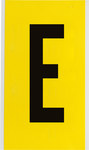 imagen de Brady 3470-E Etiqueta en forma de letra - E - Negro sobre amarillo - 5 pulg. x 9 pulg. - B-498