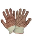 imagen de Global Glove 4195NB2 Gray/Red Large Cotton Work Gloves - Nitrile Palm Only Coating - 4195NB2/LG