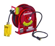 imagen de Reelcraft Industries L Series Cord Reel - 45 ft Cable Included - Spring Drive - 20 Amps - 125V - Duplex GFCI Outlet - 12 AWG - L 4545 123 7A