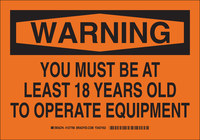 imagen de Brady B-555 Aluminio Rectángulo Cartel de seguridad del equipo Naranja - 10 pulg. Ancho x 7 pulg. Altura - 127794