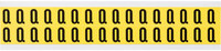 imagen de Brady 3420-Q Etiqueta en forma de letra - Q - Negro sobre amarillo - 9/16 pulg. x 3/4 pulg. - B-498