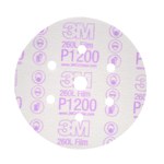 imagen de 3M Hookit Recubierto Óxido de aluminio Blanco Disco de velcro - Óxido de aluminio - 6 pulg. - P1200 - Súper fino - 01068