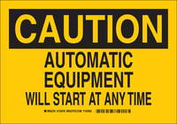 imagen de Brady B-555 Aluminio Rectángulo Cartel de seguridad del equipo Amarillo - 10 pulg. Ancho x 7 pulg. Altura - 124274