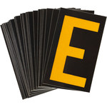 imagen de Bradylite 5905-E Etiqueta en forma de letra - E - Amarillo sobre negro - 1 pulg. x 1 1/2 pulg. - B-997