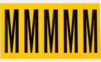 imagen de Brady 1560-M Etiqueta en forma de letra - M - Negro sobre amarillo - 1 3/4 pulg. x 5 pulg. - B-946