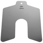 imagen de Precision Brand 300 Series Stainless Steel Slotted Shim - 100 mm Width x 75 mm Length x 0.025 mm Thick - 32mm Slot - 81405