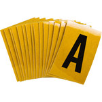 imagen de Bradylite 5920-A Etiqueta en forma de letra - A - Negro sobre amarillo - 1 pulg. x 1 1/2 pulg. - B-997