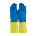 imagen de PIP Assurance 52-3672 Azul/Amarillo Grande Látex/Neopreno No compatible Guantes resistentes a productos químicos - Longitud 12.6 pulg. - 616314-11115