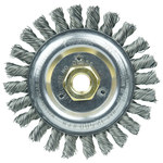 imagen de Weiler Roughneck 09856 Wheel Brush - 5 in Dia - Knotted - Stringer Bead Steel Bristle