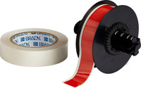 imagen de Brady ToughStripe B30C-1125-483RD-KT Cinta imprimible para marcar el piso con sobrelaminado - 1.125 pulg. x 100 pies - Poliéster - Rojo brillante - B-483, B-634