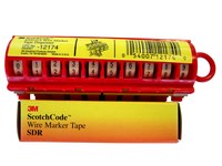 imagen de 3M ScotchCode SDR-0-9 White Electrical Marking Tape - Pattern/Text = 0-9 - 0.25 in Width x 96 in Length - 3 mil Thick - 09368