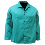 imagen de Chicago Protective Apparel Green Small FR-7A Cotton/Proban Welding Coat - 30 in Length - 600-GR-DOM SM