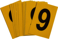imagen de Bradylite 5920-9 Etiqueta de número - 9 - Negro sobre amarillo - 1 pulg. x 1 1/2 pulg. - B-997