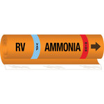 imagen de Brady 145777 Marcador de tubería - Amoníaco - Poliéster - Naranja/Negro/Azul/Rojo - B-689