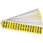 imagen de Brady 3420-# KIT Kit de etiquetas de números - 0 a 9 - Negro sobre amarillo - 9/16 pulg. x 3/4 pulg.
