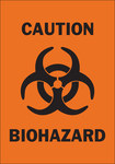 imagen de Brady B-120 Poliéster reforzado con fibra de vidrio Rectángulo Letrero de peligro biológico Naranja - 10 pulg. Ancho x 14 pulg. Altura - 69815