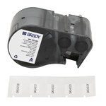 imagen de Brady M5-122-461 Etiquetas criogénicas autolaminadas - 1.125 pulg. x 0.5 pulg. - Poliéster - Negro sobre blanco, transparente - B-461