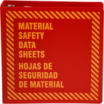 imagen de Brady Prinzing Carpeta de hojas de datos GHS y MSDS 48757R - Inglés/Español - Amarillo sobre rojo - 43997