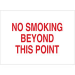 imagen de Brady B-401 Poliesterino de alto impacto Rectángulo Letrero de no fumar Blanco - 14 pulg. Ancho x 10 pulg. Altura - 25884