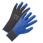imagen de West Chester PosiGrip 713SPA Black/Blue Large Nylon Work Gloves - PVC Palm & Fingers Coating - 10 in Length - 713SPA/L