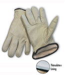 imagen de PIP 77-269 White Large Grain Cowhide Leather Driver's Gloves - Keystone Thumb - 10 in Length - 77-269/L