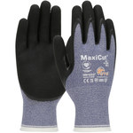 imagen de PIP ATG MaxiCut Oil 44-504 Blue Large Yarn Cut-Resistant Gloves - Reinforced Thumb - ANSI A3 Cut Resistance - Nitrile Palm & Fingers Coating - 44-504/L