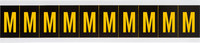 imagen de Brady 7890-M Etiqueta en forma de letra - M - Amarillo sobre negro - 7/8 pulg. x 1 1/2 pulg. - B-946