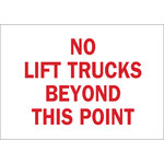 imagen de Brady B-302 Poliéster Rectángulo Letrero de tránsito de montacargas y camiones de almacén Blanco - 10 pulg. Ancho x 7 pulg. Altura - Laminado - 89136