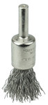 imagen de Weiler Stainless Steel Cup Brush - Unthreaded Stem Attachment - 1/2 in Diameter - 0.014 in Bristle Diameter - Cup Material: Nickel-Plated - 10372