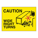 imagen de Brady B-946 Vinilo Rectángulo Letrero de anuncio para camión Amarillo - 14 pulg. Ancho x 10 pulg. Altura - Autoadhesivo - 63203