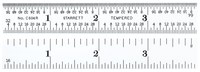 imagen de Starrett Acero templado para muelles Regla de acero - longitud de 4 pulg. - ancho de 5/8 pulg. - espesor de 3/64 pulg. - C604R-4