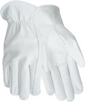 imagen de Red Steer 1765 White Large Grain Goatskin Leather Driver's Gloves - Keystone Thumb - 1765-L