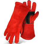 imagen de PIP Boss 1JL0993K Red Large Split Cowhide Welding Glove - Wing Thumb