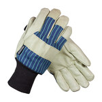 imagen de PIP 78-3927 Blue/Green/White Large Pigskin Cold Condition Gloves - Straight Thumb - 10.6 in Length - Thinsulate Insulation - 78-3927/L