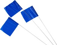 imagen de Brady Acero/plástico Rectángulo Cartel de banderas de peligro subterráneo Azul - 5 pulg. Ancho x 4 pulg. Altura - 98175