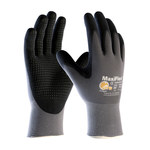 imagen de PIP MaxiFlex Endurance 34-844 Black/Gray Small Nylon Work Gloves - EN 388 1 Cut Resistance - Nitrile Dotted Palm & Fingers Coating - 8.1 in Length - 34-844/S