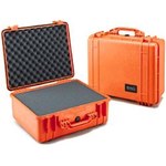 imagen de Pelican 1600 WL/WF Orange Protective Hard Case, Polypropylene, Polyurethane Foam Padding, 24.39 in x 19.36 in - 16001