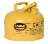 imagen de Eagle Lata de seguridad UI-25-SY - Amarillo - 2.5 gal Capacidad - Acero galvanizado en caliente calibre 24 - 00457
