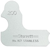 imagen de Starrett Acero Medidor de radio - 167-200