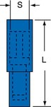 imagen de 3M Scotchlok MNG14-156DFIK-A Azul Unido Nailon Terminal de desconexión rápida embutido - Longitud 0.99 pulg. - 98117