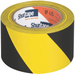 imagen de Shurtape VP 415 Negro/Amarillo Cinta de advertencia - Patrón/Texto = A rayas - 50 mm Anchura x 33 m Longitud - 6.6 mil Espesor - SHURTAPE 202700