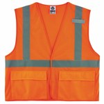 imagen de Ergodyne Glowear 8220HL Chaleco de alta visibilidad 21135 - tamaño Grande/XG - Poliéster - Naranja de alta visibilidad - ANSI clase 2