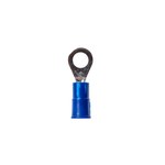 imagen de 3M Highland RV14-10Q Blue Butted Vinyl Plastic Butted Ring Terminal - 0.9 in Length - 0.33 in0.33 in Wide - 0.17 in Max Insulation Outside Diameter - 0.09 in Inside Diameter - #10 Stud - 60038