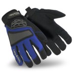 imagen de HexArmor Chrome Series 4018 Blue/Black/Gray 6 Synthetic SuperFabric/Synthetic Leather Cut and Sewn Mechanic's Gloves - ANSI A6 Cut Resistance