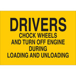 imagen de Brady B-946 Vinilo Rectángulo Letrero de instrucción de conductor de camión Amarillo - 14 pulg. Ancho x 10 pulg. Altura - Autoadhesivo - 63210