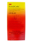 imagen de 3M ScotchCode SWB-3 Wire Marker Book - 2.85 in x 1 in - White - 49906