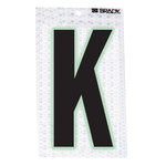 imagen de Brady 3020-K Etiqueta en forma de letra - K - Negro sobre plateado - 3 pulg. x 6 pulg. - B-309