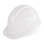 imagen de Global Glove Bullhead Safety Casco - 6 puntos Cierre con pasador suspensión - Blanco - 02948